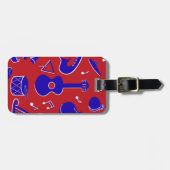 ミュージカル楽器パーソナライズされた ラゲッジタグ (正面横)