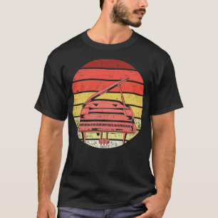 ミュージカル楽器ピアニストヴィンテージピアノ Tシャツ