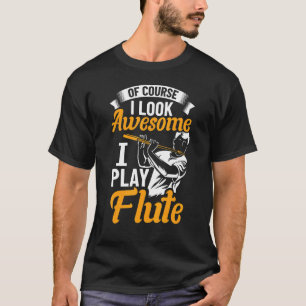 ミュージカル楽器プレーヤーフルートクラッカルミュージシャン Tシャツ