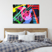 ミュージカル楽器ポップ・アートのアートデザイン キャンバスプリント (インサイチュ (寝室))