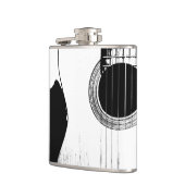 ミュージカル楽器モダンギター白黒 フラスク (左)