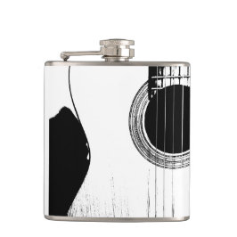 ミュージカル楽器モダンギター白黒 フラスク