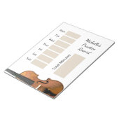 ミュージカル楽器レッスンシンプル練習記録 ノートパッド (アングル)