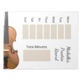 ミュージカル楽器レッスンシンプル練習記録 ノートパッド (正面)