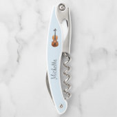 ミュージカル楽器ヴァイオリンキュートブルー ソムリエナイフ (裏面)