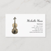 ミュージカル楽器ヴァイオリンパフォーマー音楽先生 名刺 (正面)