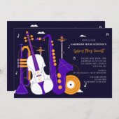 ミュージカル楽器招待状 招待状 (正面/裏面)