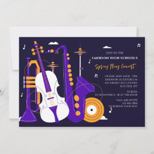 ミュージカル楽器招待状 招待状