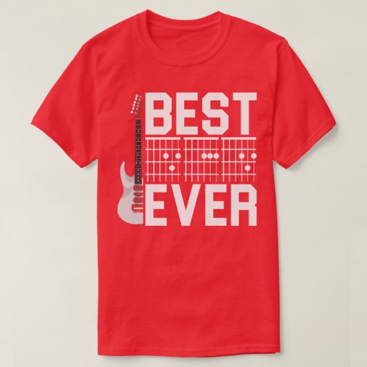 ミュージカル楽器最高のパパエバーギタリストギター Tシャツ (デザイン正面)