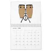 ミュージカル楽器漫画イラストレーション カレンダー (1月 2026)