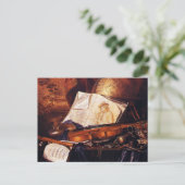 ミュージカル楽器絵画の贈り物 ポストカード (スタンド正面)