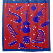 ミュージカル楽器 シャワーカーテン (正面)