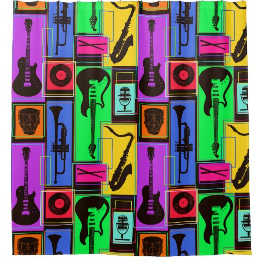 ミュージカル楽器 シャワーカーテン (正面)