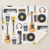 ミュージカル楽器：シームレスな水色 シェルパブランケット (正面(横))