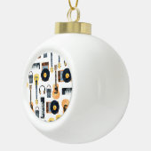 ミュージカル楽器:シームレスな水色 セラミックボールオーナメント (右)