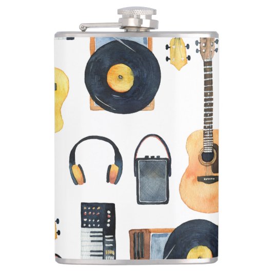 ミュージカル楽器：シームレスな水色 フラスク (正面)