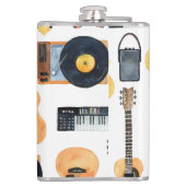 ミュージカル楽器：シームレスな水色 フラスク (裏面)