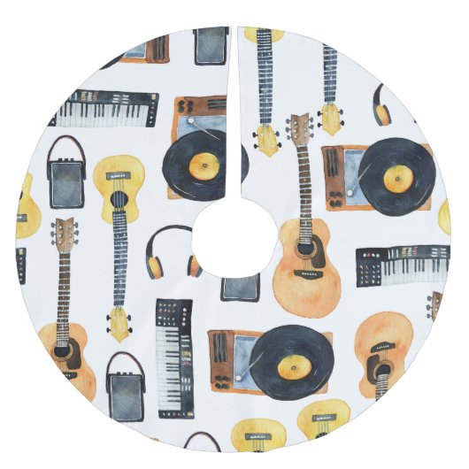 ミュージカル楽器:シームレスな水色 ブラッシュドポリエステルツリースカート (正面)