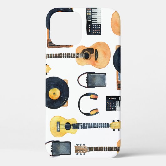 ミュージカル楽器：シームレスな水色 Case-Mate iPhoneケース (裏面)