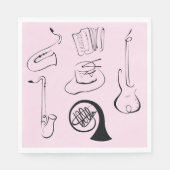 ミュージカル楽器 スタンダードランチョンナプキン (正面)