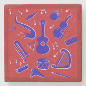 ミュージカル楽器 ストーンコースター (正面)