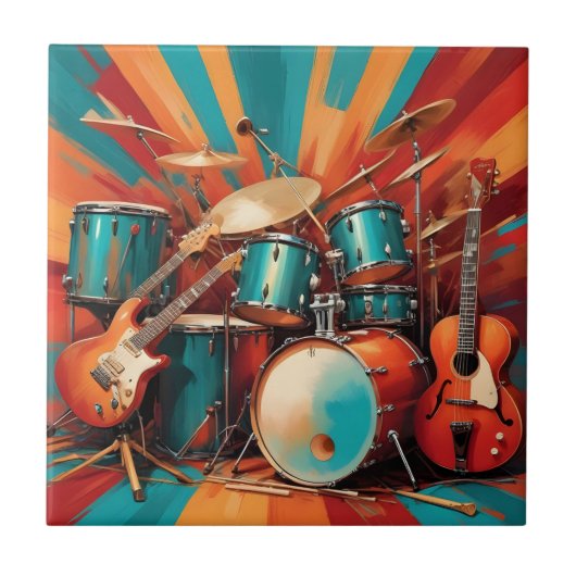 ミュージカル楽器 タイル (正面)