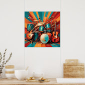 ミュージカル楽器 ポスター (キッチン)