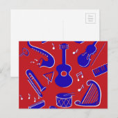 ミュージカル楽器 ポストカード (正面/裏面)