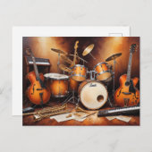 ミュージカル楽器 ポストカード (正面/裏面)