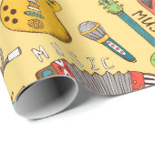 ミュージカル楽器 ラッピングペーパー (ロールコーナー)