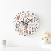 ミュージカル楽器 ラージ壁時計 (ホーム)