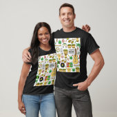 ミュージカル楽器:レゲエのシームレスな背景 Tシャツ (ユニセックス)