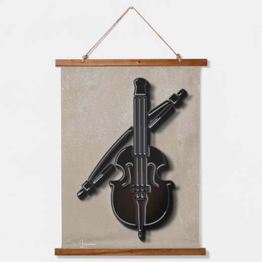 ミュージカル楽器、3つのぶら下がったタペストリーのセット 吊り下げ型タペストリー (正面)