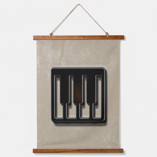 ミュージカル楽器、3つのぶら下がったタペストリーのセット 吊り下げ型タペストリー (正面2)