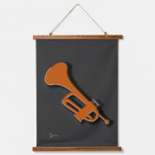ミュージカル楽器、3つのセット 吊り下げ型タペストリー (正面)