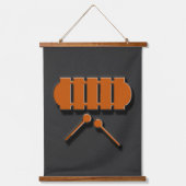 ミュージカル楽器、3つのセット 吊り下げ型タペストリー (正面2)