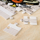 ミュージカル楽器Rossiniシート音楽の背景 ジグソーパズル (側面)