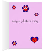 ミュージカル母の日CAT & OWL,ピンクの明るい赤紫色白 (内側 (右))