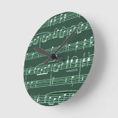 ミュージカル注パターン（の模様が）ある ラウンド壁時計 (傾斜)