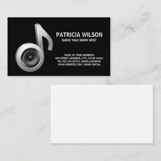 ミュージカル注記 | サブウーファー 名刺 (正面/裏面)