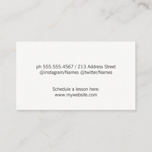 ミュージカル注記 名刺 (裏面)