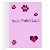 ミュージカル父の日キャット、ピンクの明るい赤紫色白 (内側 (右))