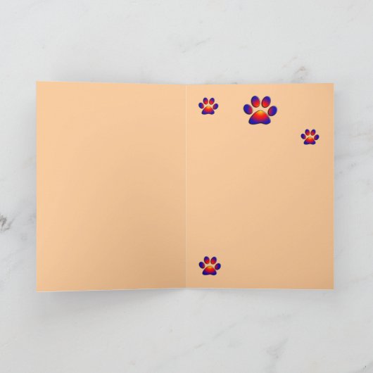 ミュージカル猫とフクロウ、ブラウンとホワイト シーズンカード (内部)