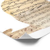 ミュージカル猫ポスター – 自分の背景色を追加! ポスター (角)