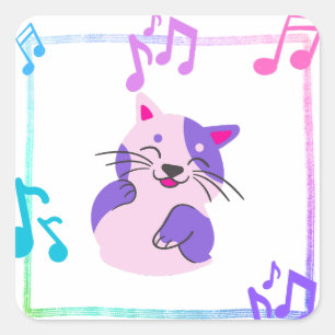 ミュージカル猫 スクエアシール