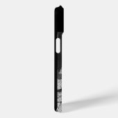 ミュージカル猫、フクロウ、バイオリン、ハープ白黒グレイ音楽 Case-Mate iPhoneケース (裏面 / 右)