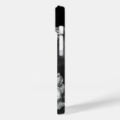 ミュージカル猫、フクロウ、バイオリン、ハープ白黒グレイ音楽 Case-Mate iPhoneケース (裏面 / 左)