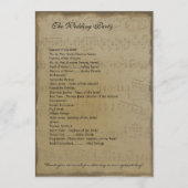 ミュージカル素朴フォレスト赤いハートツリ結婚ーズ プログラム (裏面)