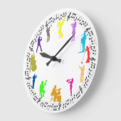 ミュージカル群 ラージ壁時計 (傾斜)