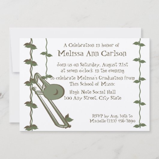 ミュージカル自然/トロンボーン 招待状 (正面)